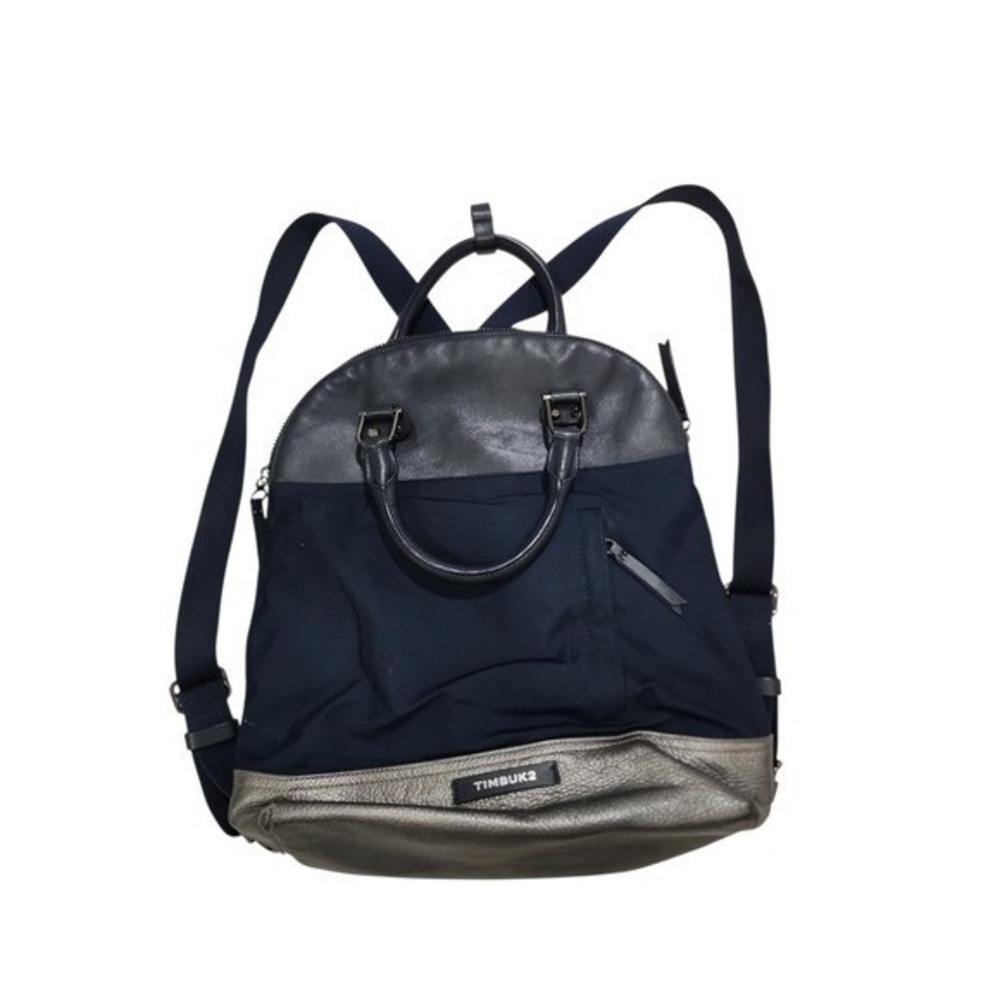 Timbuk2 Backpack Womens Medium Navy Blue Metallic Silver Commuter Travel Bag